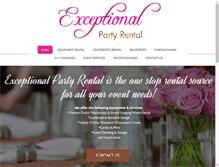 Tablet Screenshot of exceptionalpartyrentals.com